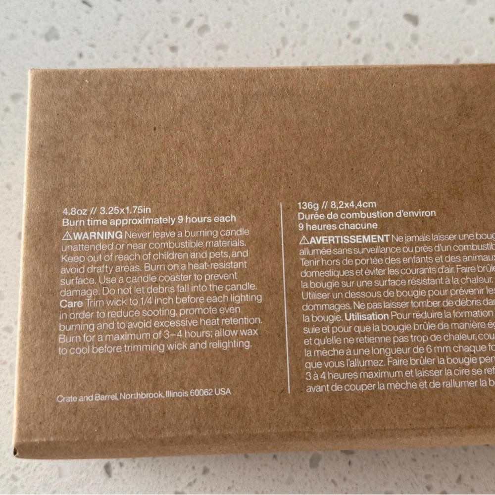 New! Crate&Barrel Pumpkin-Shaped Candles Set of 3